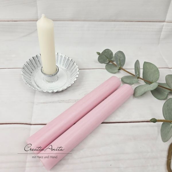 Stabkerze -Pastellrosa-